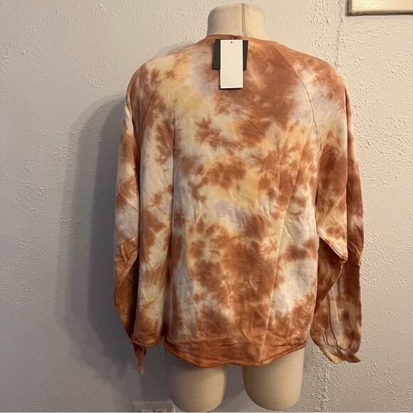 NWT Grayson Threads LA White & Orange Tie Dye Raglan Long Sleeve Pullover Size S - Picture 6 of 6